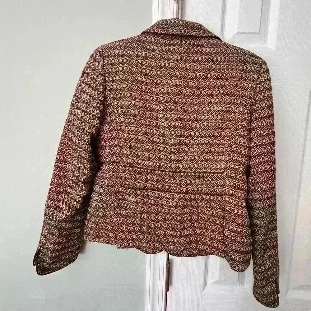 Talbots Women’s Tweed Blazer Women’s 4 Brown - Picture 2 of 3